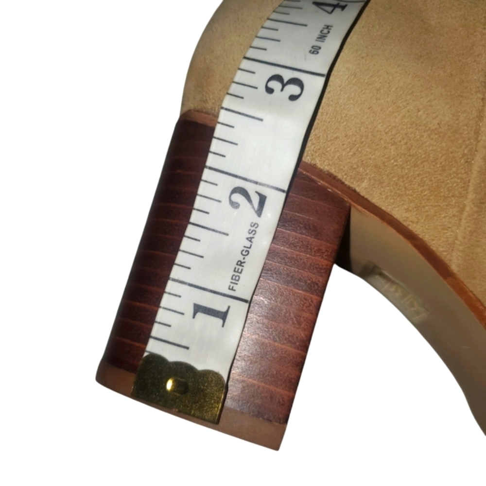 URBAN OUTFITTERS Boro Tan Suede Western Pull-on Stacked Heel Ankle Boots NEW 9 - Picture 15 of 16